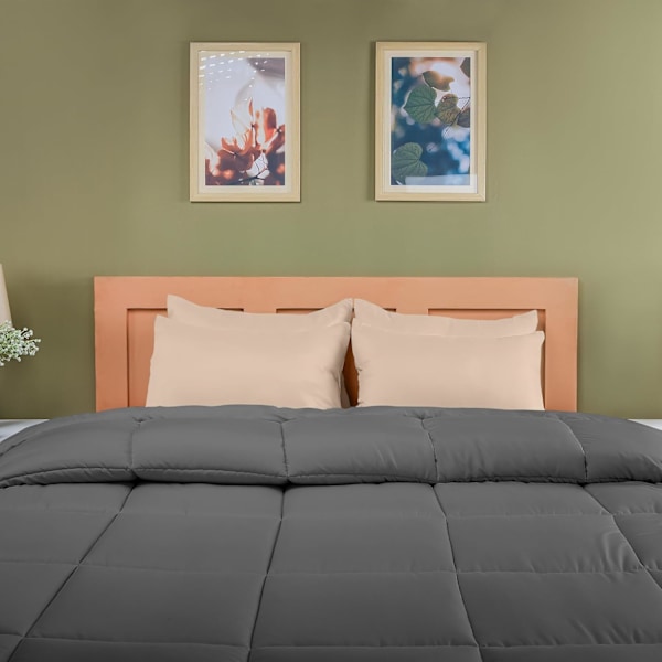 Tyynyliinat 4 kpl - Standardikoko 50x75 cm - 100% harjattua mikrokuitua, kirjekuorikiinnitys, beige