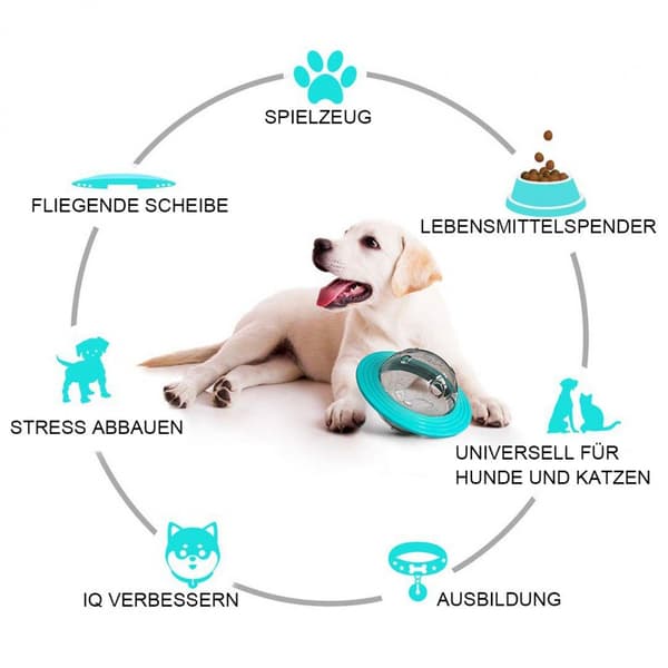 Blå Snackball Slikkugle til Hunde Snackball
