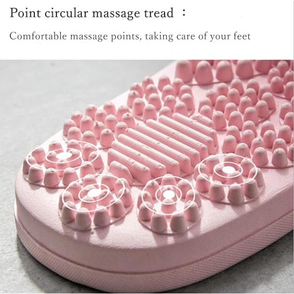 Massagetofflor Skor Sandaler för Herr Dam 6.5/7.5UK, Rosa