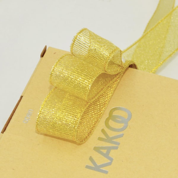 Bånd, 2-pakning 25 yard 20 mm brede glitterpynt dekorative bånd for gaveinnpakning (gull og sølv)
