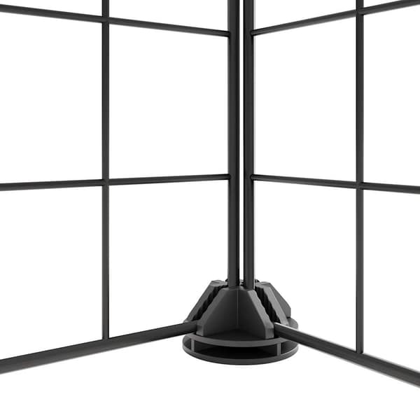 vidaXL Kæledyrsbur Sort 8 Paneler 35x35 cm Stål Black 1920