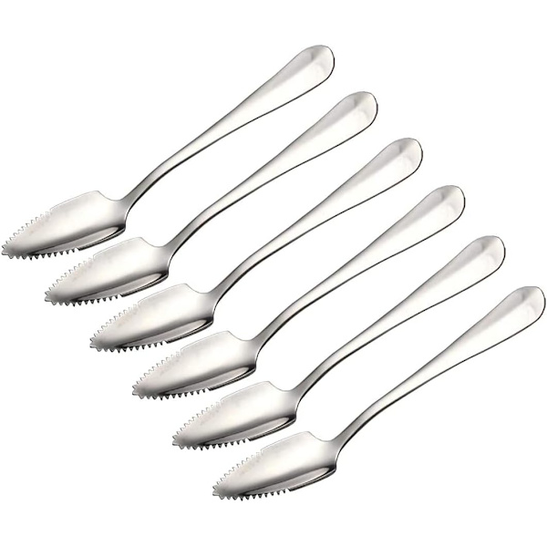 Rostfria grapefruktskedar, 6-pack