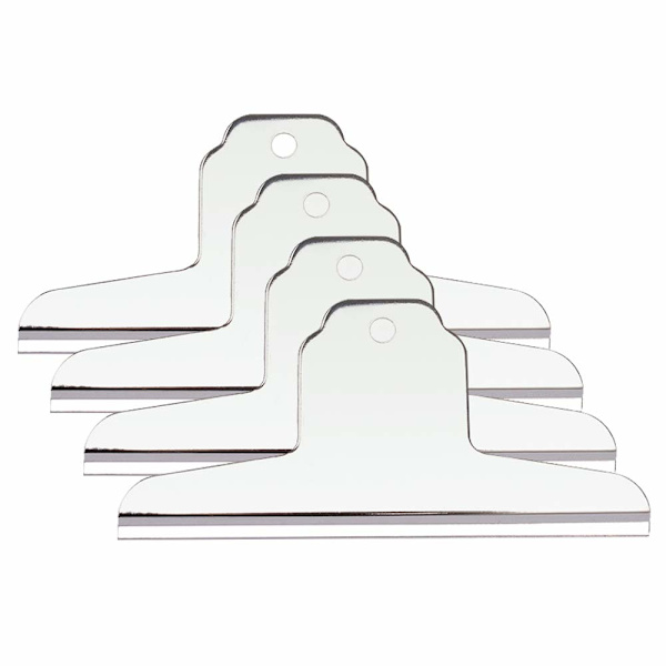 4 stk. ekstra store clips, sølvfarvede rustfrie stålklemmer til tegnebræt, kontor- og skoleartikler (14,5 cm)
