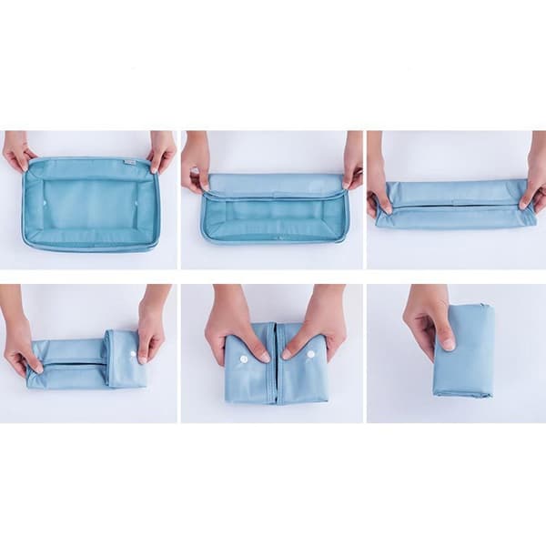 8-delat set med packkuber för resor - Beige 407