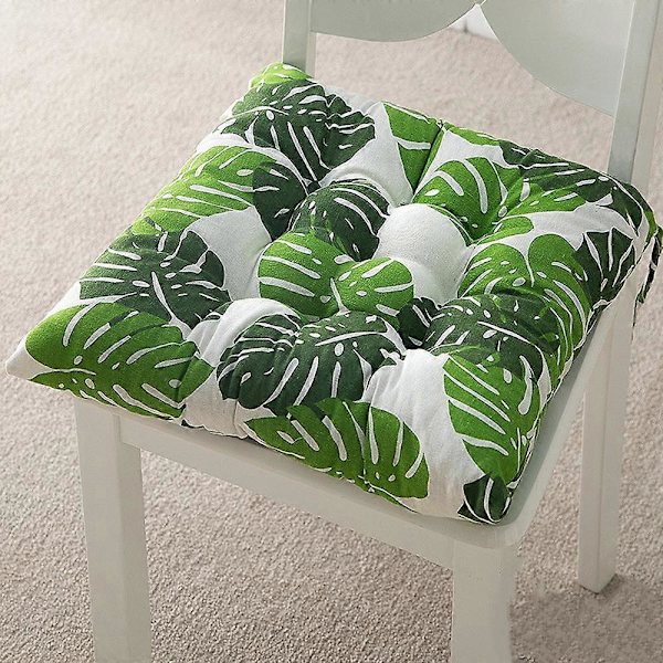 Set med 6 Stolsdynor 40 x 40, Dekorativa Kuddar Stolsdyna Trädgårdskuddar, Polyester