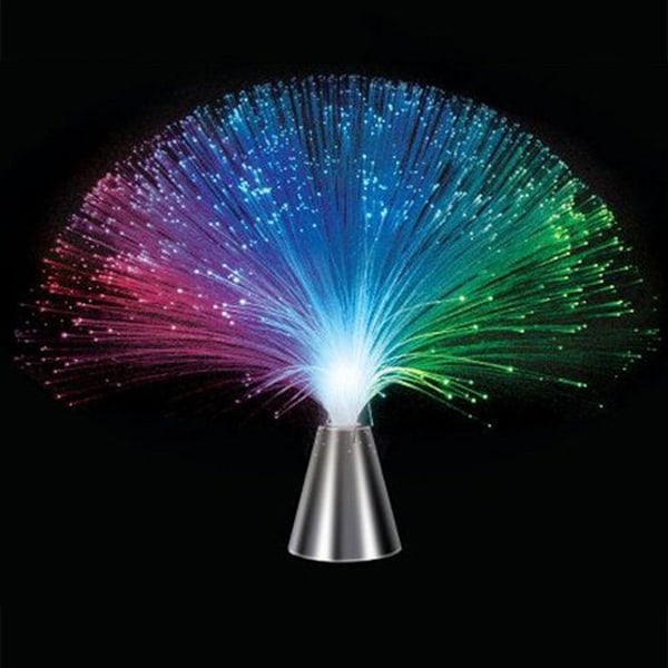 Fiberoptisk lampa / Fiberlampa - Färgväxlande - 30 cm Multifärgad