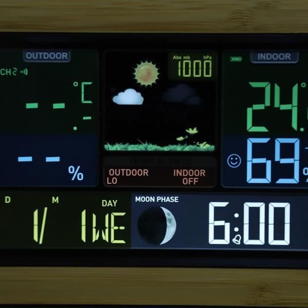 Väderstation Väderprognos Station Klocka Trådlös Pooltermometer Termometer VÄDERSTATION