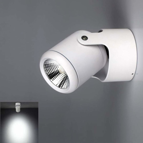 7W hvid LED-væglampe (kølig hvid) med 180° justerbart hoved