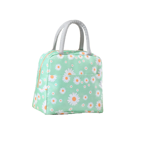 Isoleret frokostpose, bærbar termisk frokostpose køletaske frokostboks arrangør tote taske arbejde skole picnic camping rejse (Daisy Green)