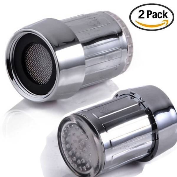 2 stk. Farverig LED Vandhane
