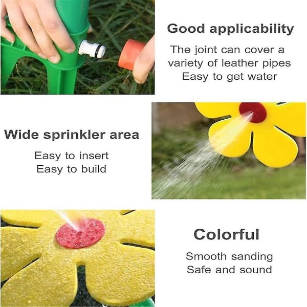 Galen Daisy Sprinkler formad trädgårdssprinkler, 720 roterande solros sprinklers för gård Tw
