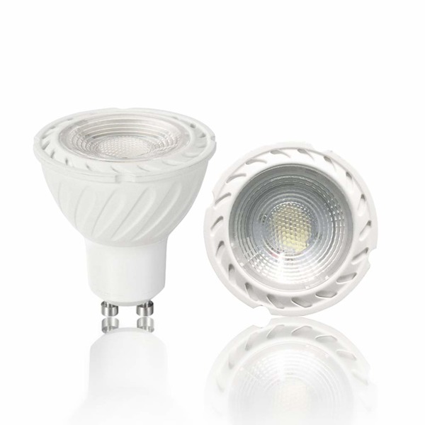 COB LED -lamppu GU10, viileä valkoinen väri 6000K, 5W halogeeni 8 kpl