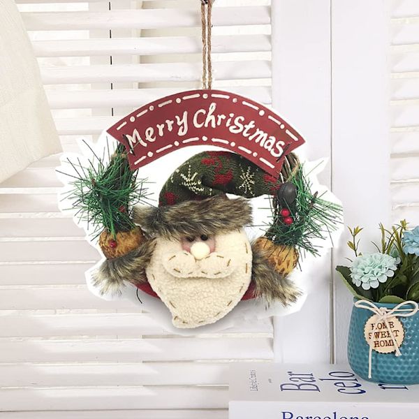 Julkrans Dekoration Dörrkrans, Tomte Dörrkrans, Framsida Dörr Julkrans, Julparty Rekvisita Dekoration 23 *​​​​ 23*​​4cm