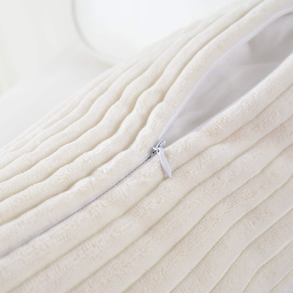 2-pack Corduroy Mjuka Dekorativa Fyrkantiga Prydnadskuddar, Lämpliga för vardagslivet och även för helgdagar som jul 45x45 cm white