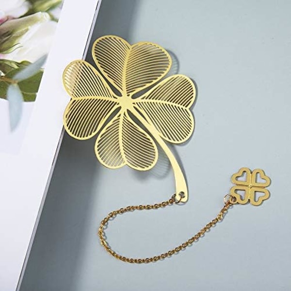 Metalliset kirjanmerkit ketjulla, kultaiset leikatut kirjanmerkit kirjojen ystäville, kirjailijoille, lukijoille, lapsille, teineille, miehille, naisille ja aikuisille 4pcs chain style