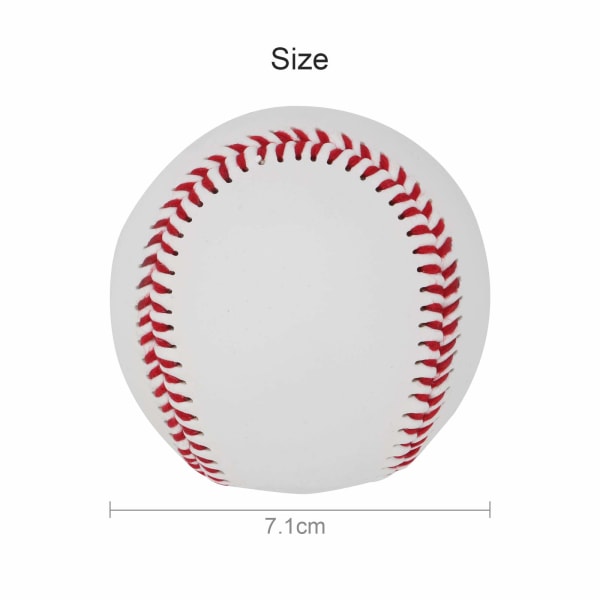 2PCS Vuxen Baseboll Mjukt Läder Sport Träning och Träning Softboll PU Läder Baseboll Sydd T Boll Lämplig för Spel Träning Träning Spel