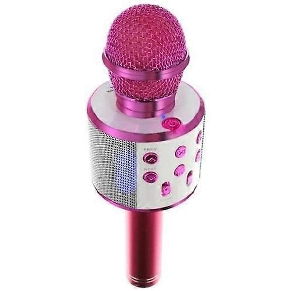 Karaokemikrofoni kaiuttimen ja Bluetoothin kanssa, vaaleanpunainen pink