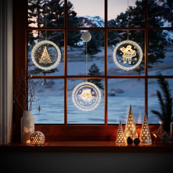 LED-ikkunakoristelu - Jouluvalaistus - Paristokäyttöinen