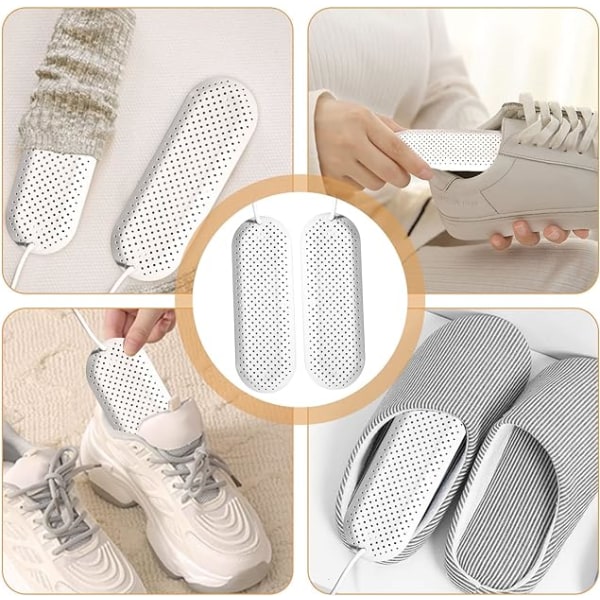 Elektrisk skotørker, bærbar fottøyvarmer, med 3/6/9 timers timer, 360º hurtigtørkende luktfjerner for sko, sokker, hansker, skistøvler