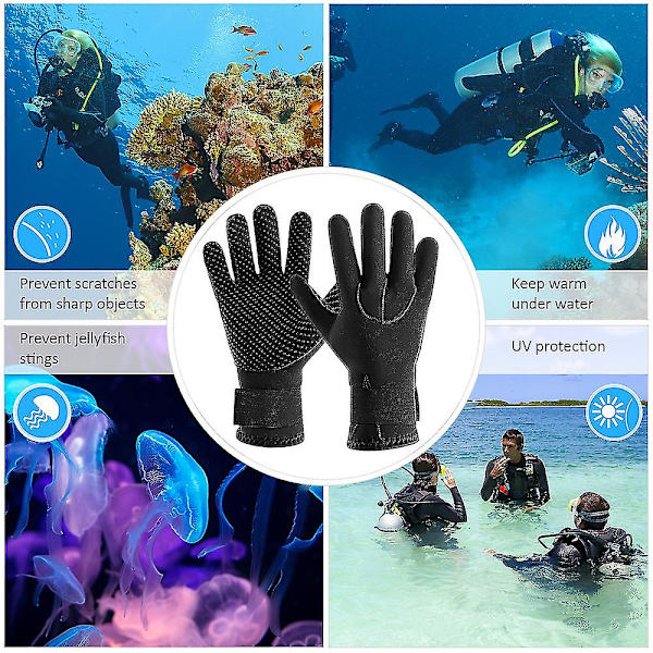 3mm Neopren Våtdrakt Hansker Varme Scuba Dykkerhansker Vinter Surfing Hansker Termiske Anti Skli Hansker For Spjutfiske Svømming