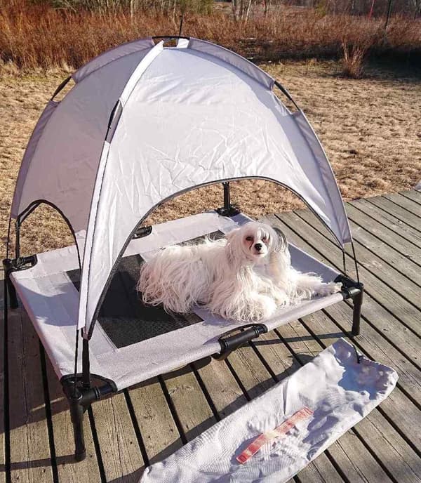 Hundeseng, Hundeseng, Solskærm - Hundehus gray gray