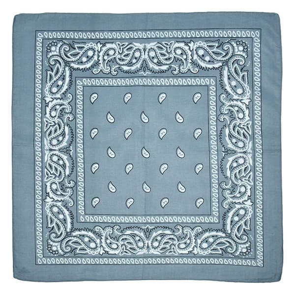 Bandana Halsduk Sjal Näsduk Paisley Mönster Grå Grå