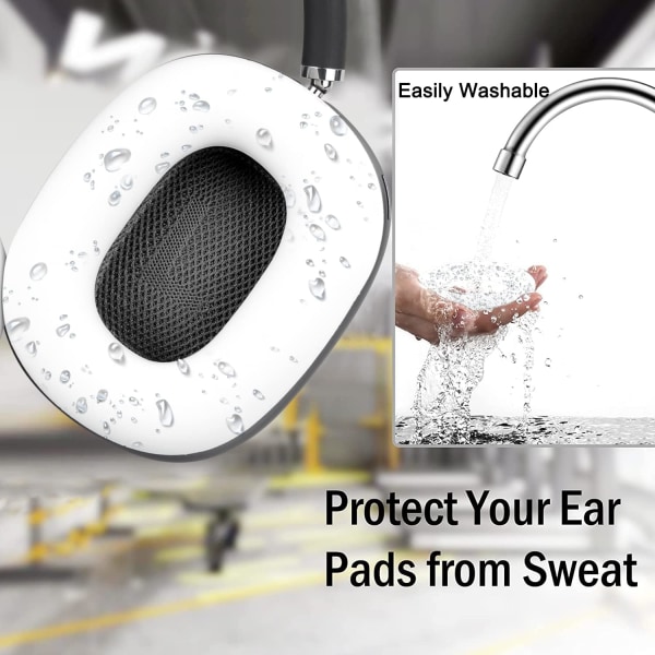 Silikonöronkuddar Skyddsskydd för AirPods Max Hörlurar Kuddar, Svettbeständiga, Lätt Att Tvätta, Robust Hållbarhet