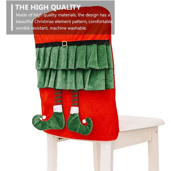 3 st juldekoration bakre tomte stolsöverdrag