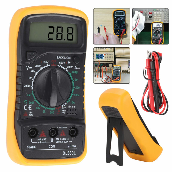 Digitalt multimeter voltmeter elektrisk testmåler