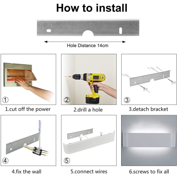 2 stk LED innendørs vegglampe 12W varm hvit 3000K aluminium vegglampe moderne vegglampe armatur