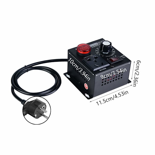 Dimmer, AC 220V 9A 4000W SCR Spenningsregulator Motor Vifte Hastighetskontroll