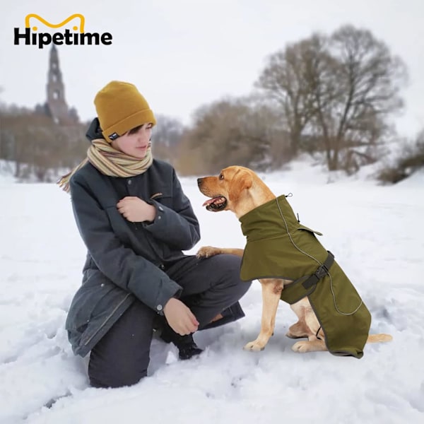 Hundtäcke för Vinter Varmt Vattentätt Vindtätt Hund Vintertäcke Inre Plysch Hundjacka med Reflex för Små Mellanstora Större Hundar XS
