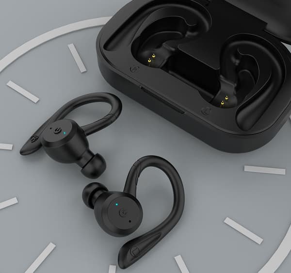TWS Pro Bluetooth Hovedtelefoner, Stereo Bas Headset, Rosarød