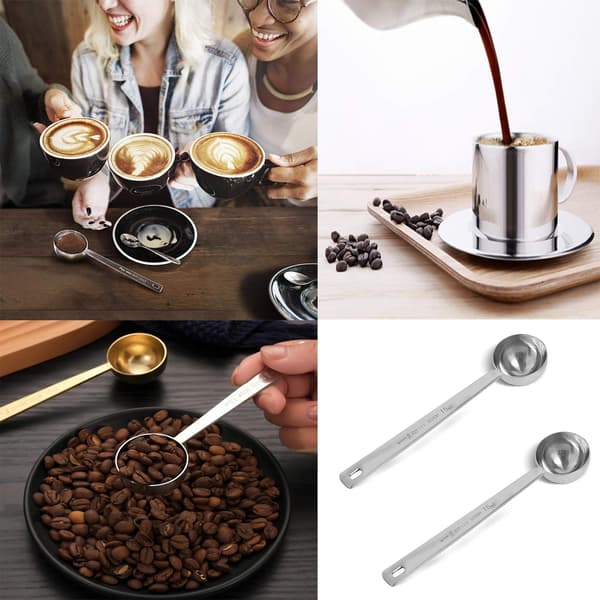 Rostfria kaffemåttskopor (Silver, 2 st, 15 ml)