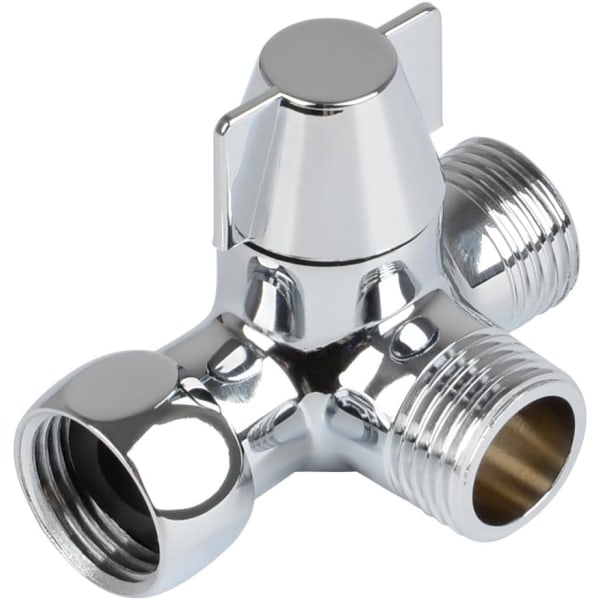 3-vägs duschdiverterventil adapter, G1/2 T-adapterventil