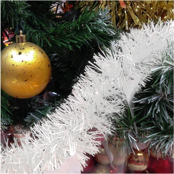 3x Julgransgirlang - Gran Girlang för Perfekt Juldekoration - Juldekoration i Vit