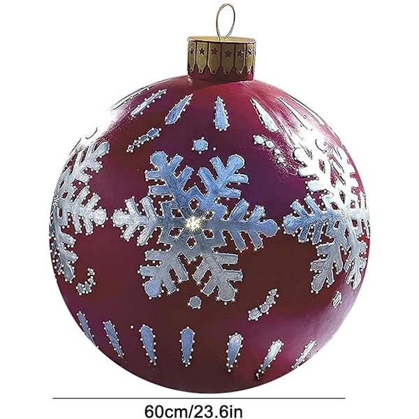 60cm jättiläinen joulupallot (punainen lumihiutale)