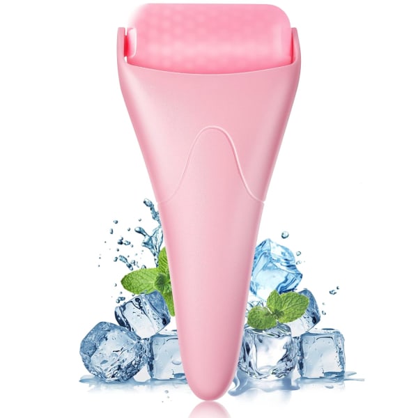 Ice Roller, ansiktshudvårdsverktyg för svullnad Migränlindring och mindre skador, Enhanced Face Ice Roller Massager för kvinnor (rosa)