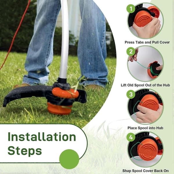 2 stk RS0011 Spoledeksel for Black & Decker Gressklipper Reservedel