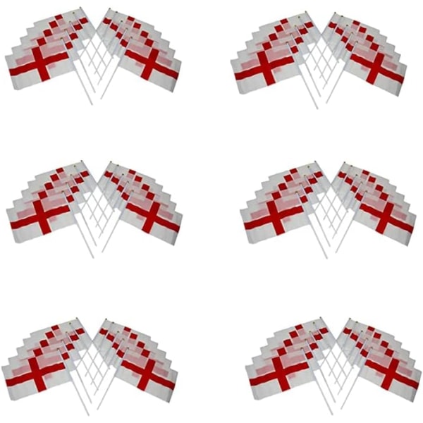 Förpackning med 25 St George Flag England Hand viftande tyg