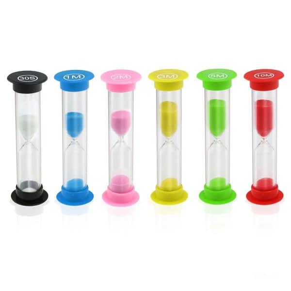 Sand Timer 6 Farver 30sek/1min/2min/3min/5min / 10min