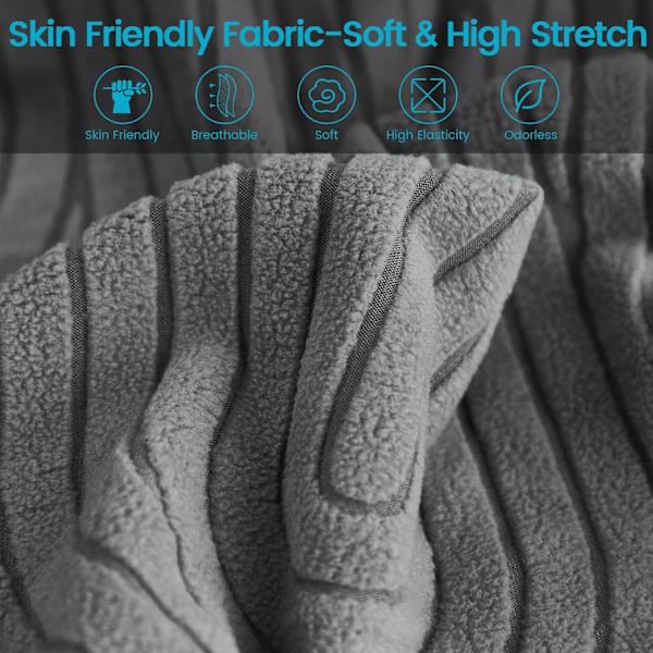Jianyana Universal Jacquard L-formad Elastisk Soffa Sittdyna Kuddöverdrag, Slitstark Möbelskydd för Kuddar på Chaise Longue M Ryggöverdrag