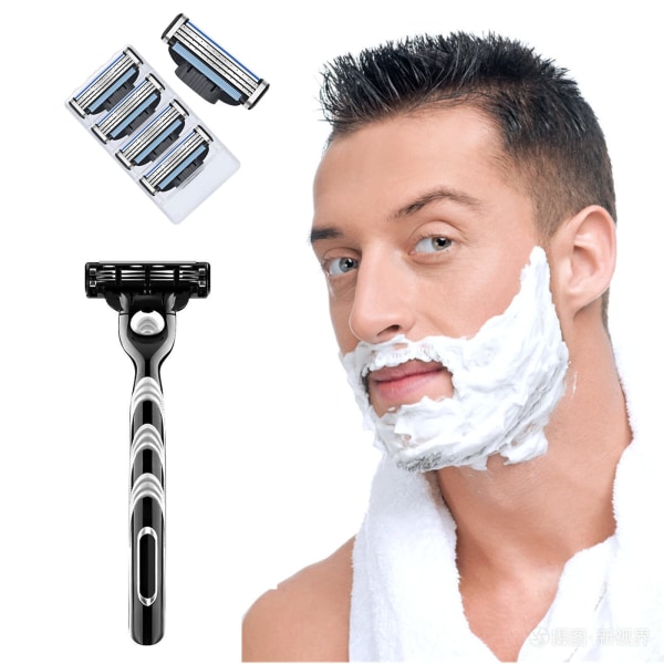 Manuel barbermaskine, professionel skægskraber med 12 STK barberblade