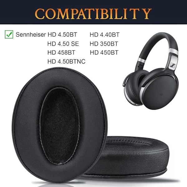 Øreputerputerstatning for Sennheiser HD 4.50BTNC, HD 450