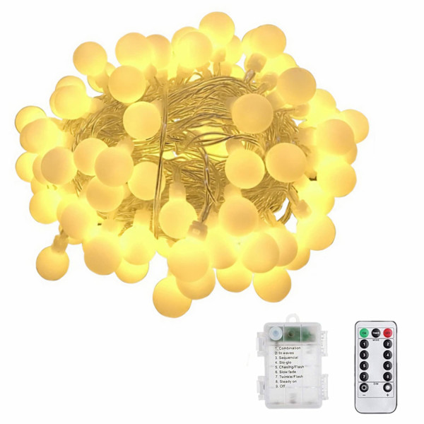 Jousivalot, jouluvalot, IP42 vedenpitävä 8 tilaa (6M 40LED)