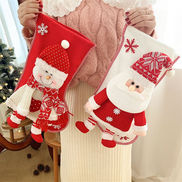 2-pack stora julstrumpe-presentpåsar, 17,7 tum