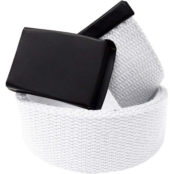 Trimming Shop Unisex Webbing Bälte Webbat Canvas Rem Metall Spänne Justerbar Arméstil Midjeband Utomhus Utility Wear 120cm