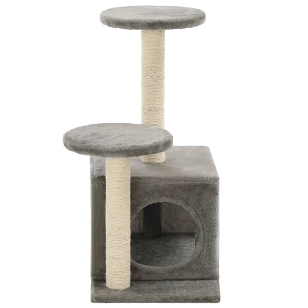 vidaXL Klorestativ til katt med sisalstolper 60 cm grå gray gray