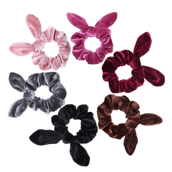 6-pack stora hårscrunchies