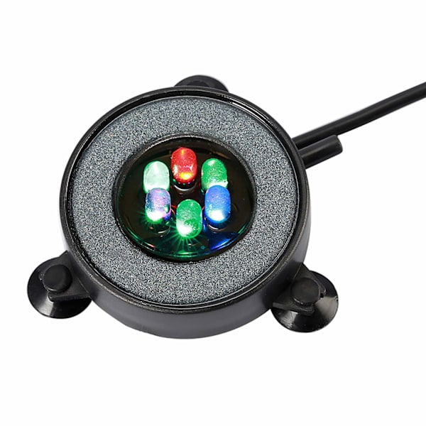 Nedsænkelig akvarielampe med bobler, 6 LED (5,5 cm, 1,2 W)